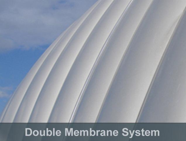DOUBLE MEMBRANE SYSTEM The main advantage of DUOL air supported structures is fabric