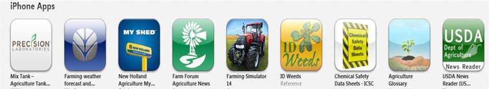 Cell Phone Apps Ag staff has identified a list of useful apps Listed