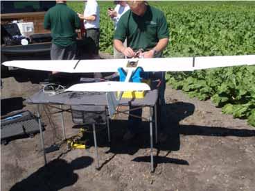 affected by wind Types of UAVs Fixed wing UAV flown in