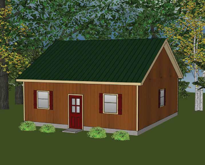 finish framing) 3 2-3068 9-lite House Door 3 2-30 x40 Low-e Vinyl Insulated Windows 3 2-3 x5 Low-e Vinyl Insulated Windows The Country Cabin offers a simplified means of living without all the extras.