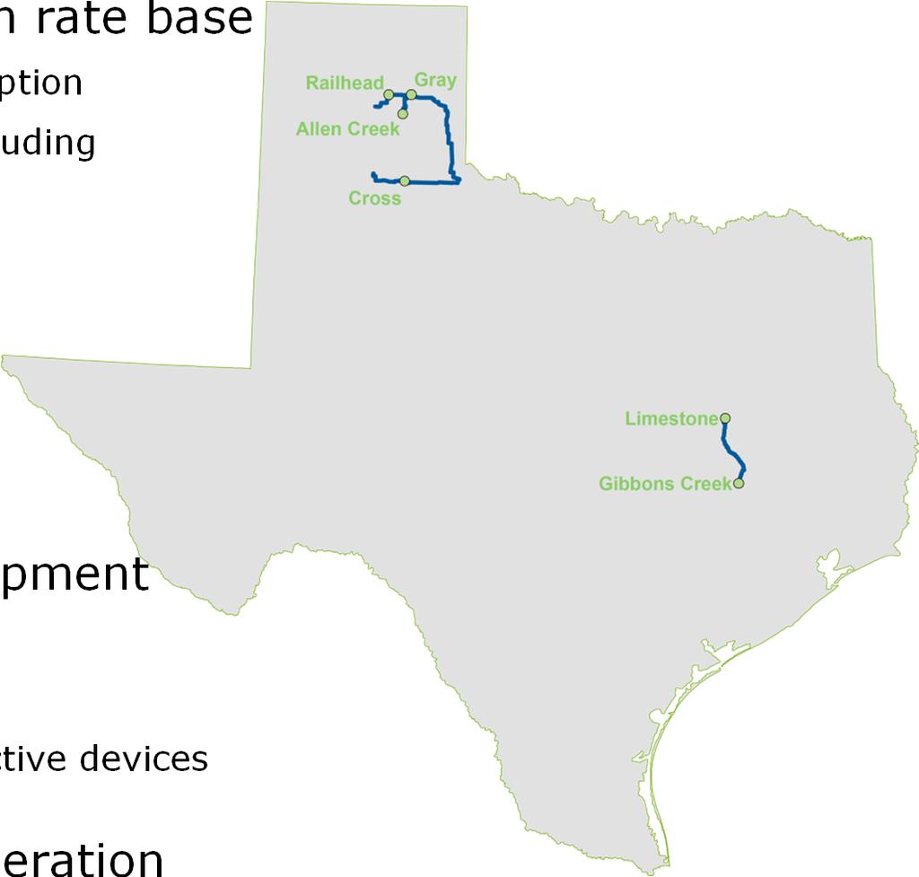 Cross Texas Transmission Regulated Utility in Texas with ~ $500 million rate base LS Power formed and manages all activities since inception Full operations, maintenance and compliance staff