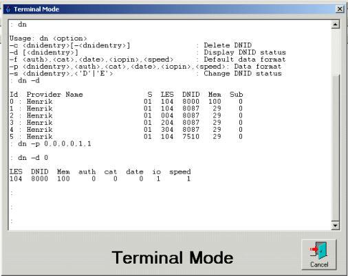 easytrack, Getting started 11(11) Figure 9: dn Terminal Mode Window The most common use of DNID configuration for fleet tracking applications is to send information about position, speed & heading