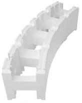 - BETON BLOCK TYPOLOGY STRUCTURE Straight or bendable form made in polystyrene with density PS30 for internal casting of concrete.