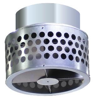 blades are closed, the VLD achieves a maximum range in cooling mode, due to the large holes in the wall In the closed position, the VLV, with its perforated surface, generates a short range