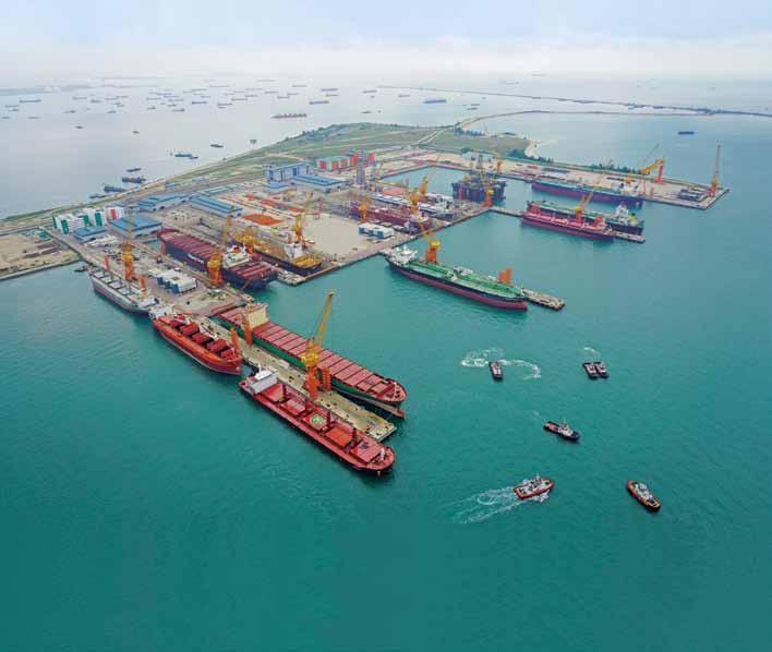 Sembcorp Marine Ltd Annual Report 95 The Sembmarine Integrated Yard @ Tuas is a key thrust in Sembcorp Marine s strategy for long-term competitiveness and sustainable growth.