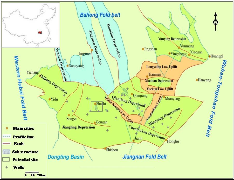 Why Jianghan Basin? The Jianghan Basin is a representative salt-lake rift basin covering an area of 36350 km 2 with the salinity on the order of 150-340g/L.