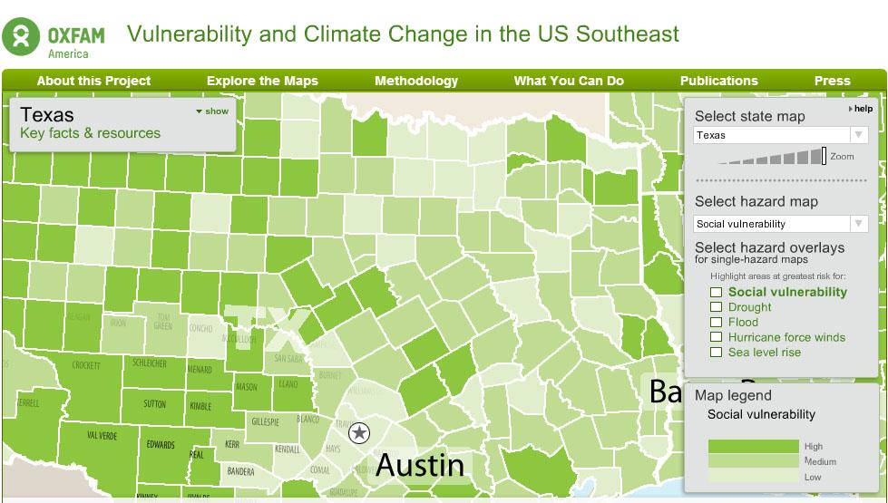 Social Vulnerability in Midwest Texas Moderately High Hazard Risk:
