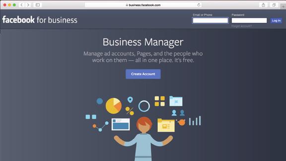 Step by step set-up process if you are advertising on behalf of a business (example: Agency) Login to Facebook in your desktop browser Open a separate tab and go to business.facebook.
