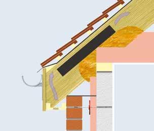 Design Considerations Loft Floor Insulation Insulation Between and Under Joists Kooltherm K7 Pitched Roof Board installed between joists Proprietary eaves ventilator Sarking felt lapped over eaves