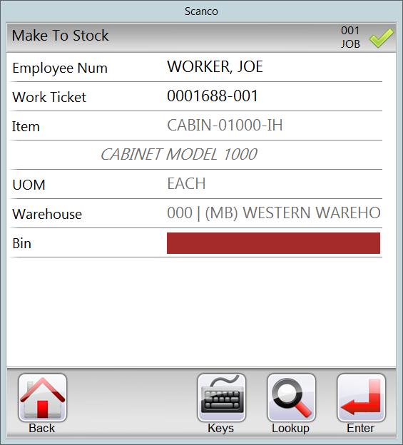 3 Work Ticket. Scan the work ticket number/step you are issuing parts for.