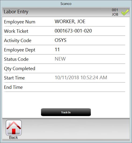 If this is a new work ticket you are issuing parts for, the Status Code will default to New, and you will not be able to change the quantity completed. Optional Activity Code.