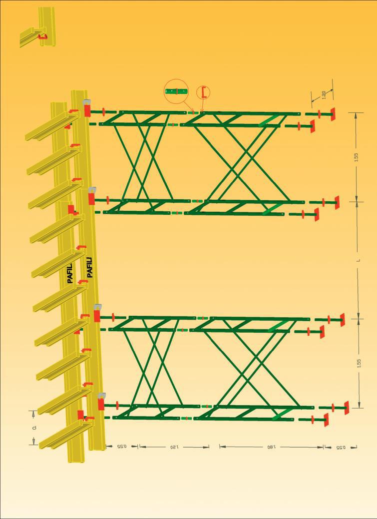DESCRIPTION & ERECTION (Cont d) When frame towers are erected more than 1 frame in height, the following conditions are to be considered: 1, 2 or 3 frames high: Pafili guidelines are to be followed