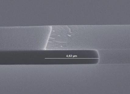 For a strong lift-off effect, a thin photoresist layer and a thick copolymer layer is advantageous.