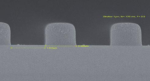Negative Photoresist AR-N 4300 Linearity Optimum exposure dose Up to a line width of 0.7 µm, the linearity is in the desired range (parameter see grafic Focus variation).