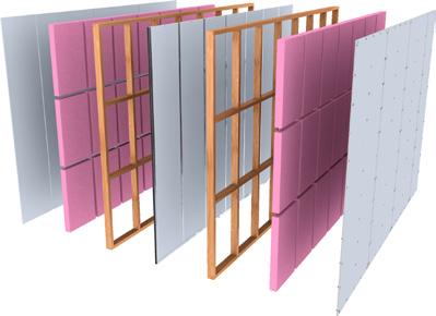 Noise / STC 60 Fire / FRR 60/60/60 GBT(L)AB 60a Double timber frame with GIB Barrierline central barrier.