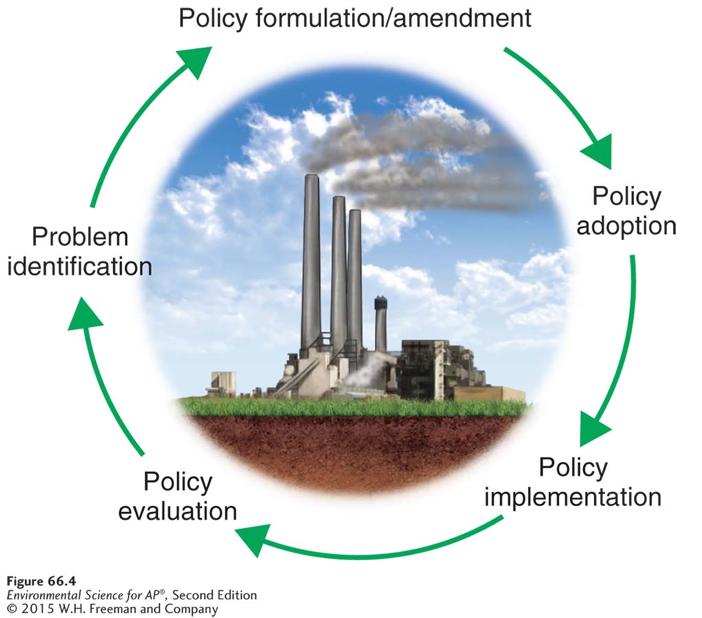 The Policy Process in the United States The environmental policy cycle.