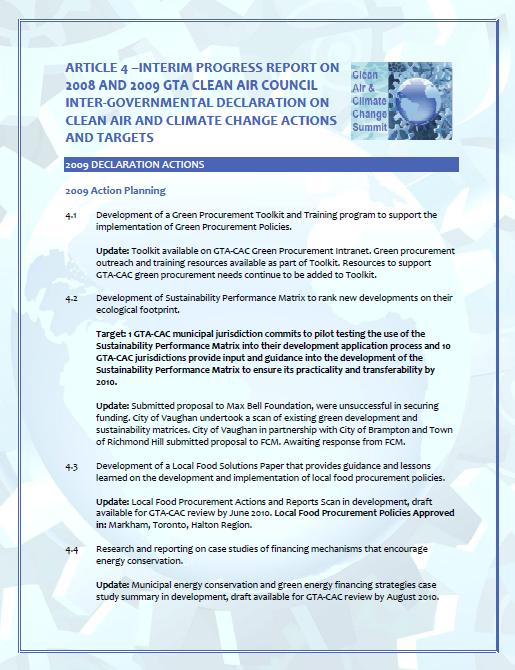 Clean Air/Climate Change Actions ARTICLE 4 Scans: available for download at www.cleanairpartnership.