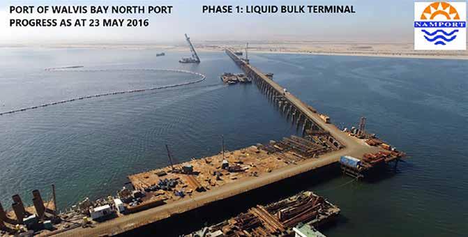 Phase 1: Petroleum product Liquid Bulk Terminal The first phase of the project consists of the dredging of new 180m wide, 16.
