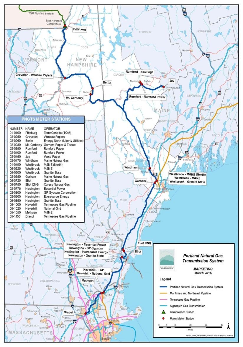 Portland Natural Gas Transmission System Links supply from TCPL with downstream deliveries to MNE Delivers WCSB (conventional and shales) and Marcellus