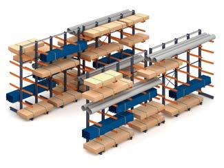 Other storage systems Cantilever racking for long loads For long items or items