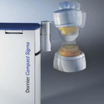 The Dornier Compact Sigma s isocentric design allows both the shock wave and the imaging systems to revolve around a single focal point.