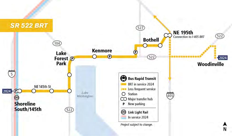 System Expansion SR 522 Bus Rapid Transit 0;o` // Project Summary Scope Limits Alignment Stations SR 522 and NE 145th Street in Seattle/ Shoreline, Lake Forest Park, Kenmore, Bothell, Woodinville The