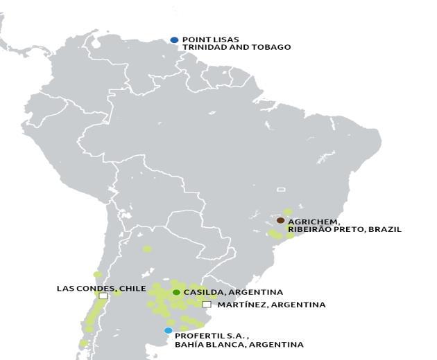 facilities in North America and Trinidad 1,7+ North American distribution touch points