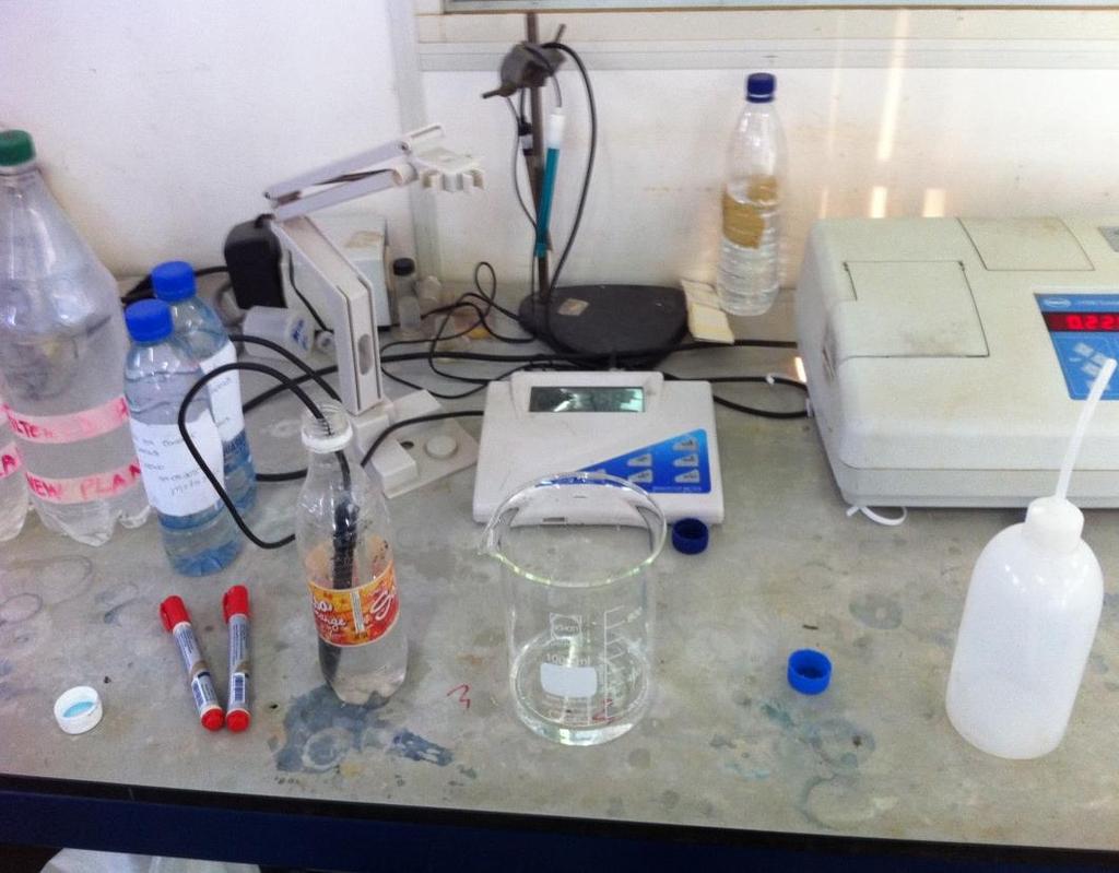 UNZA, 2015) Fig 25: Water quality testing