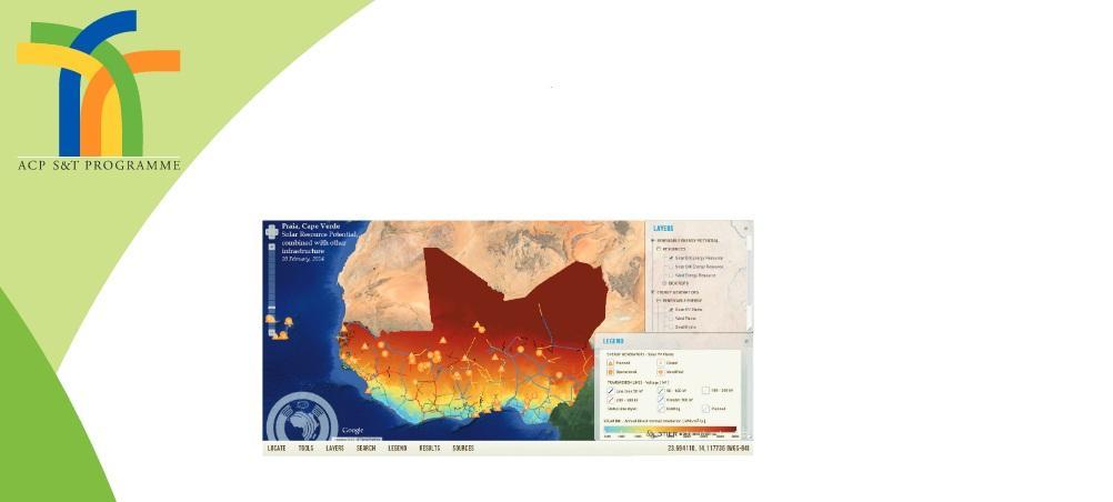 Outcomes: Building a Spatial Data Infrastructure Enhanced solar and wind resources maps for West Africa Promoting knowledge of geospatial technology for energy planning Develop IntiGIS 2.