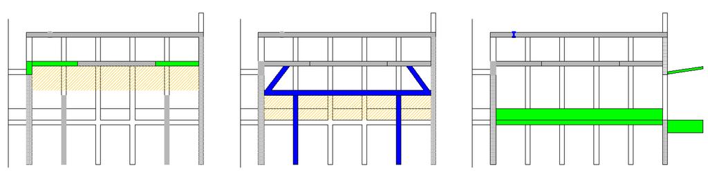 In addition, a rigid element was used to connect the linear elements (Preflex) with the plane elements (diaphragm walls) assuring a global composite behavior. 1,0 m 1,1 m Fig.