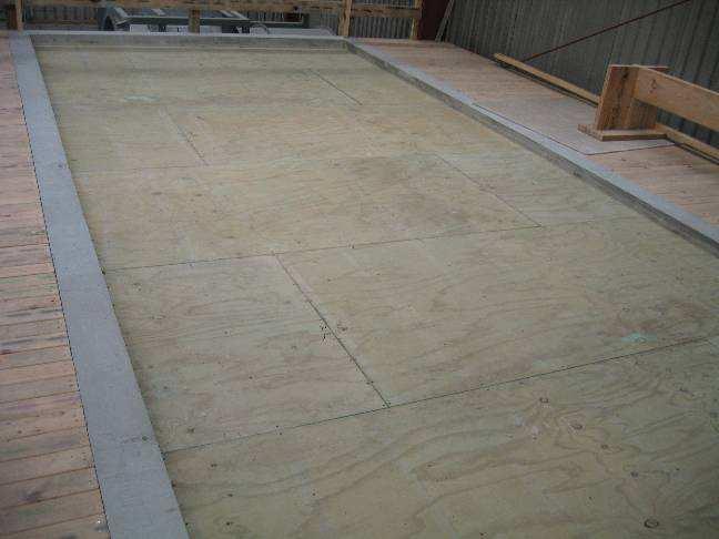 Floor 2; Plywood deck to