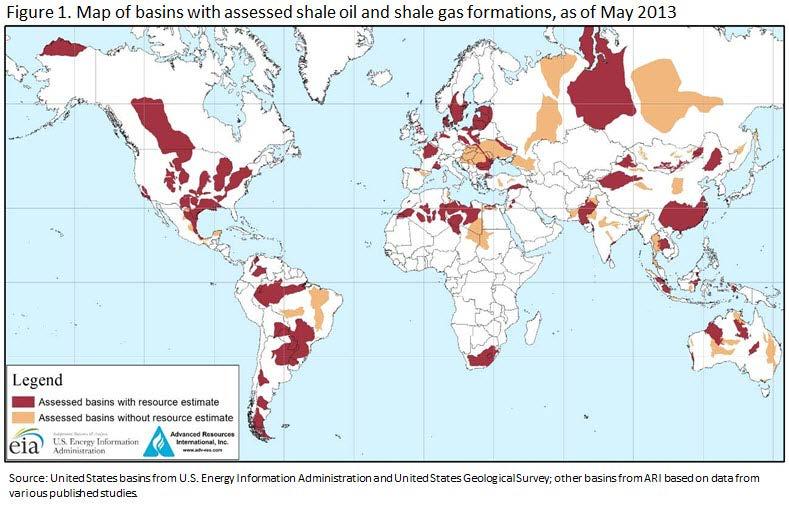 Shale Gas Development In Europe: Biggest reserves estimated to be in France, GB, Poland