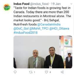 Beverages (F&B) market in the Asian Sub-continent like ANUGA, SIAL