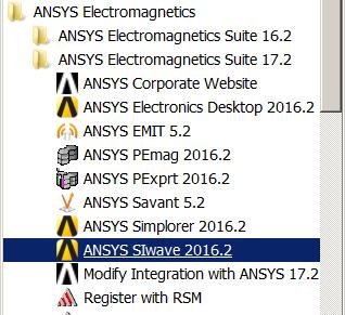 Opening or Importing a Project Starting SIwave To launch SIwave, click the Microsoft