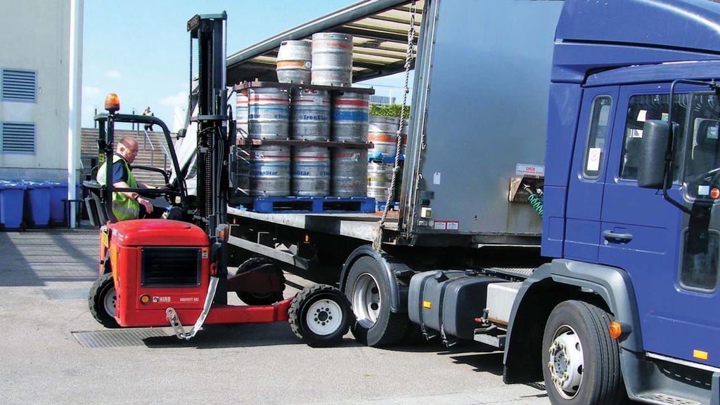 The Concept Ready in Less than One Minute Truck-mounted forklifts are a familiar sight on the back of beverage trucks: Light enough to be carried on almost any truck or trailer type they are