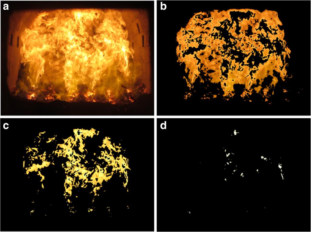Bongards et al. Energy, Sustainability and Society 2014, 4:19 Page 8 of 12 Figure 5 Clustering of the image of a flame with respect to temperature. Above is the figure of an original flame image.