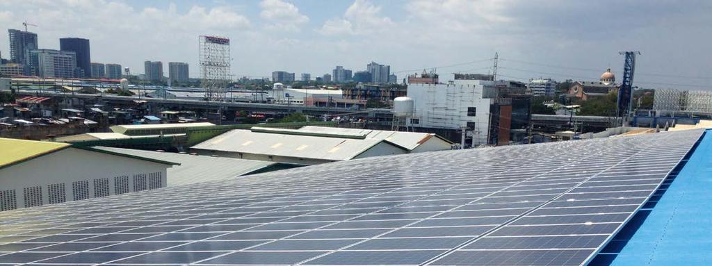 RENEWABLES & FINANCING 19 Philippines Reducing energy costs by leasing a solar power system For businesses with high electricity consumption in countries with rising energy prices, it can be