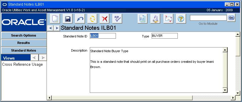 Resource Chapter 30 Standard Notes Enter and maintain a set of standard notes in the Standard Notes module. These notes can later be attached to records in any module that supports Attachments.