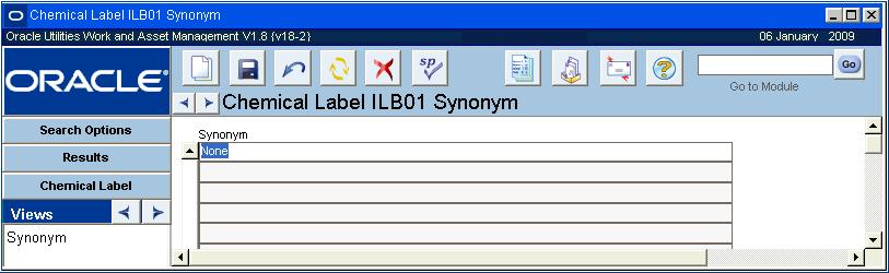 Resource Chapter 32 Chemical Label Part of Oracle Utilities Work and Asset Management MSDS processing, the Chemical Label module provides a means to enter and maintain standard chemical labels used
