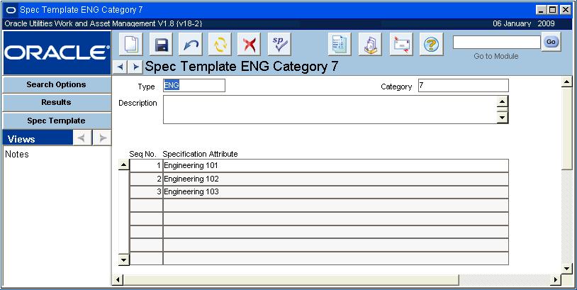 Resource Chapter 34 Specification Template You begin building specifications using the Specification Templates module.