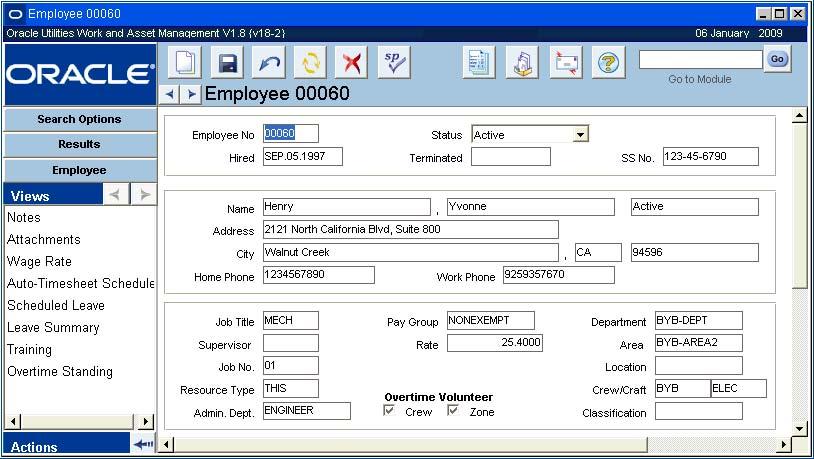 Employee Records Employee record Field Descriptions The following fields are included: Employee Number - If the Employee Number is not system generated, enter a unique Employee Number.