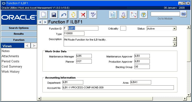 Resource Chapter 39 Function A Function record serves as a cost bucket where costs can be applied similar to asset on a work order or a charge number on a timesheet.