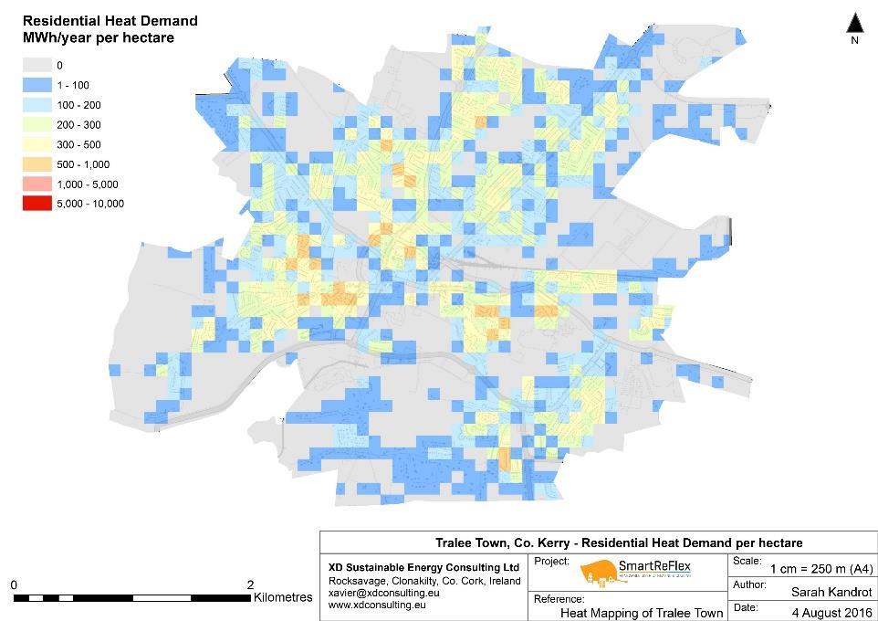 Tralee Heat Density Mapping Residential: 150