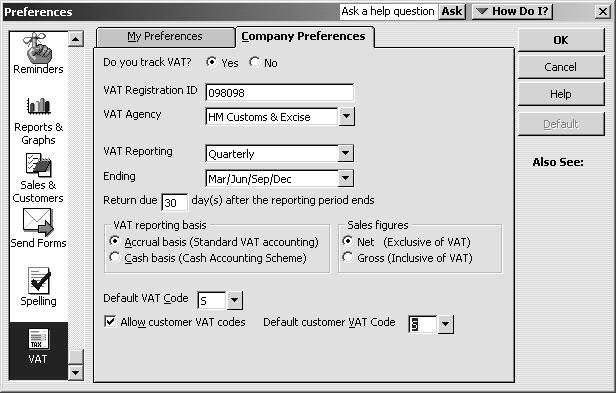 Tracking, reporting and paying VAT When you create a new item, the default VAT code is always S for Standard.