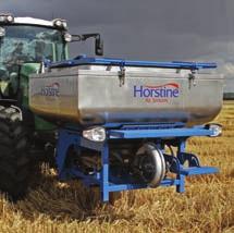 AirStream Band Application of Solid Fertiliser Horstine AirStream uses a high capacity hydraulically driven fan to distribute solid fertiliser in an accurate band in line with the sub soiling tine