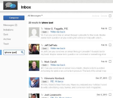 You can also delete, archive, and forward older e-mails from your LinkedIn inbox.