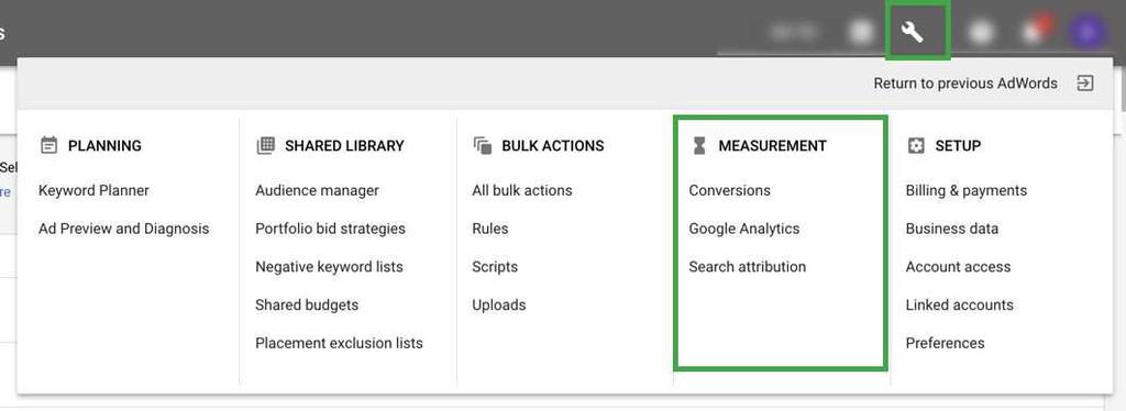 AdWords Goals & Conversions Audit Account Name: Account ID: Date of Audit: Performed by: We ll be using the New AdWords Interface.