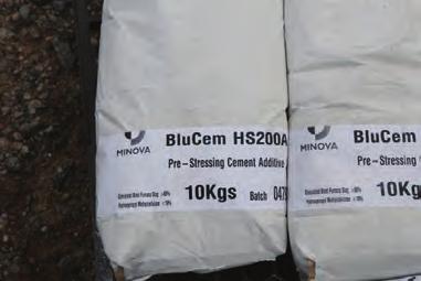 COMPLIMENTARY PRODUCTS BluCem HS200 is a high fluidity, low bleed and high compressive strength structural grout, approved for