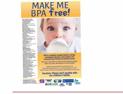 CDC reports that Bisphenol A (BPA) is in more than