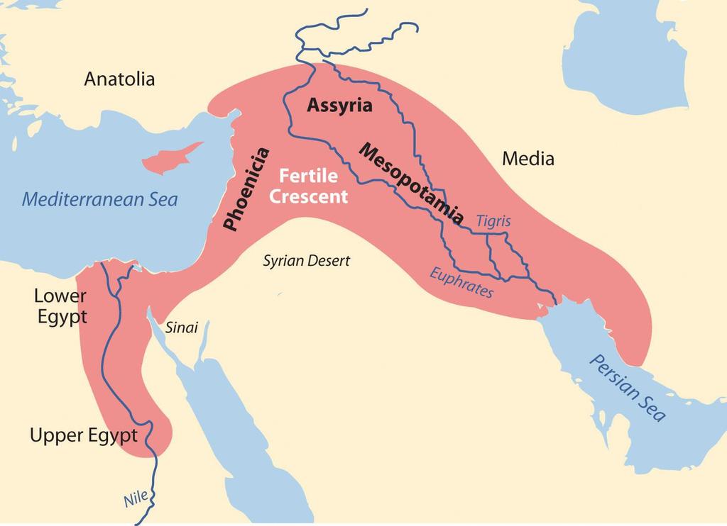 Cultural Hearths Mesopotamia Land Between Rivers Located between Tigris & Euphrates
